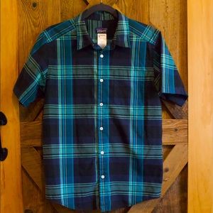 Plaid Patagonia button-up Tee